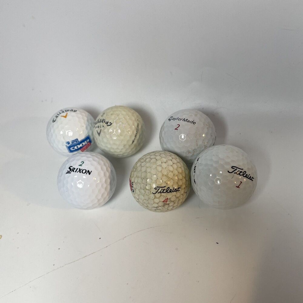 Lot Or 6 Golf Balls Titleist, Calloway, Srixon